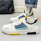 Zapatillas deportivas blancas de suela suave y ligeras para hombre